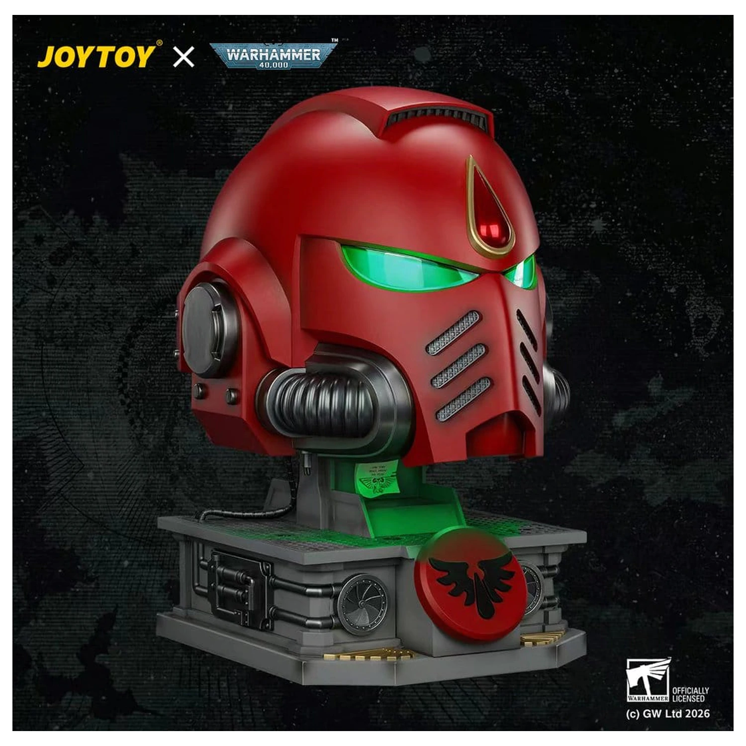 Warhammer Blood Angels MkX sisak replika és állvány 44 cm termékfotó