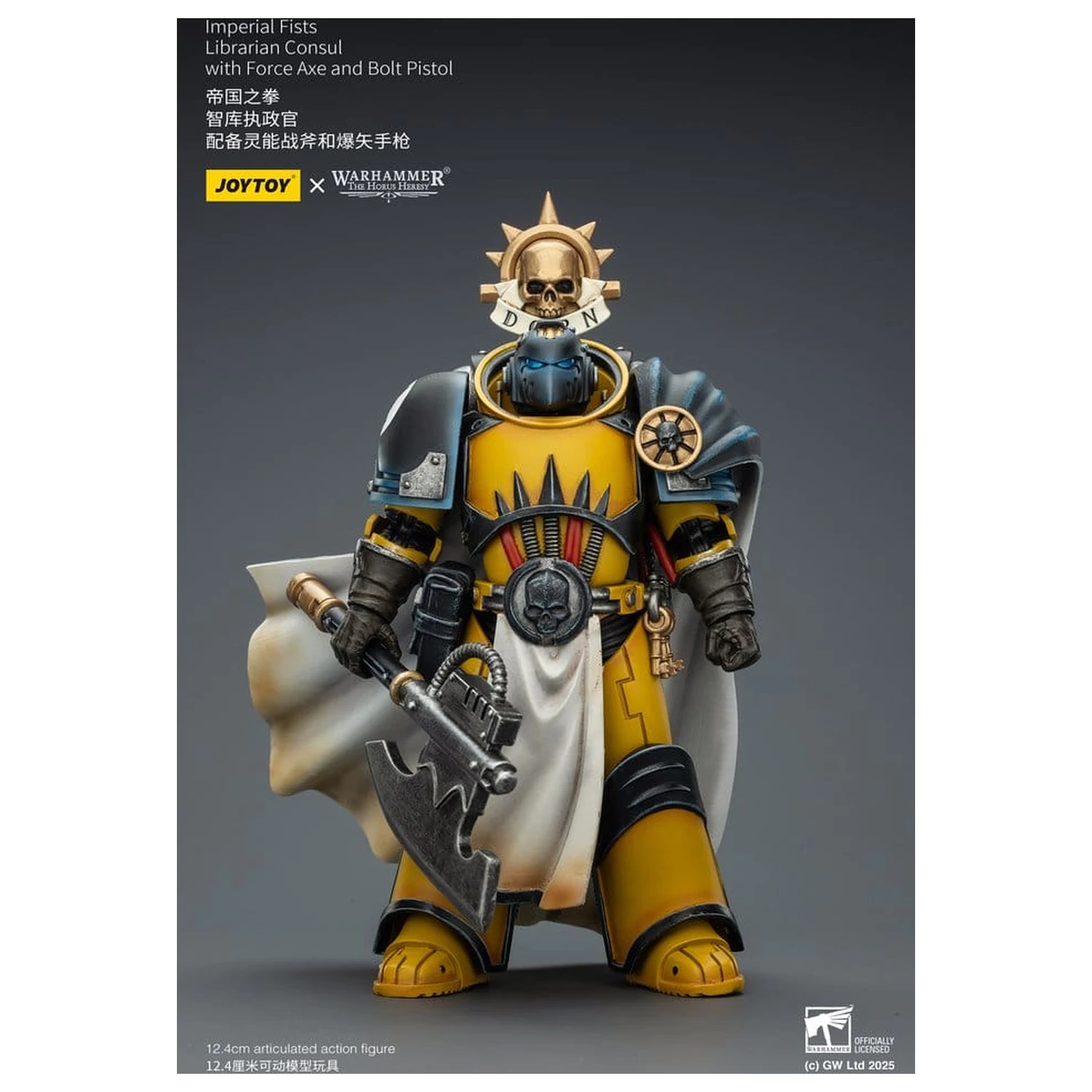 Warhammer Imperial Fists akciófigura Librarian Consulwith Force Axe and Bolt Pistol 12 cm termékfotó