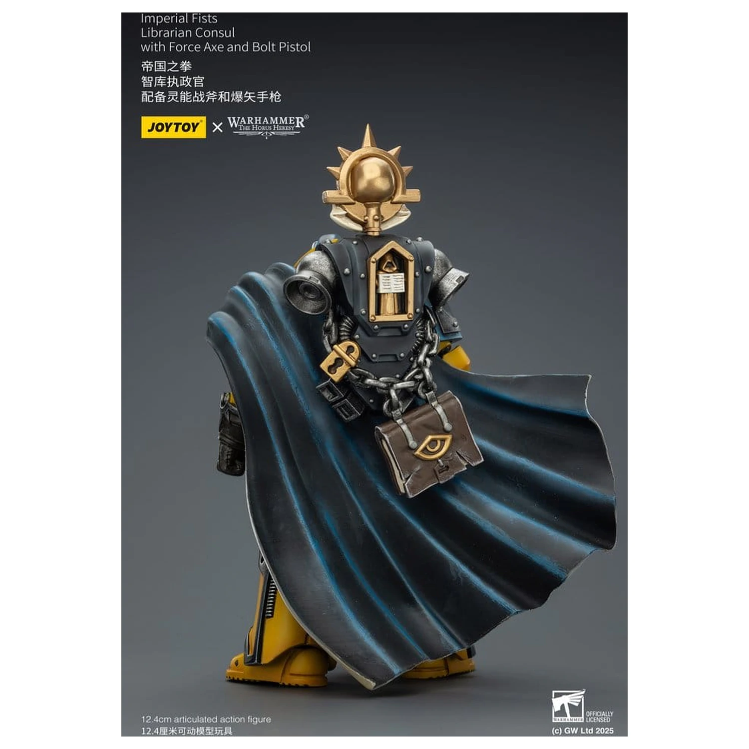 Warhammer Imperial Fists akciófigura Librarian Consulwith Force Axe and Bolt Pistol 12 cm termékfotó