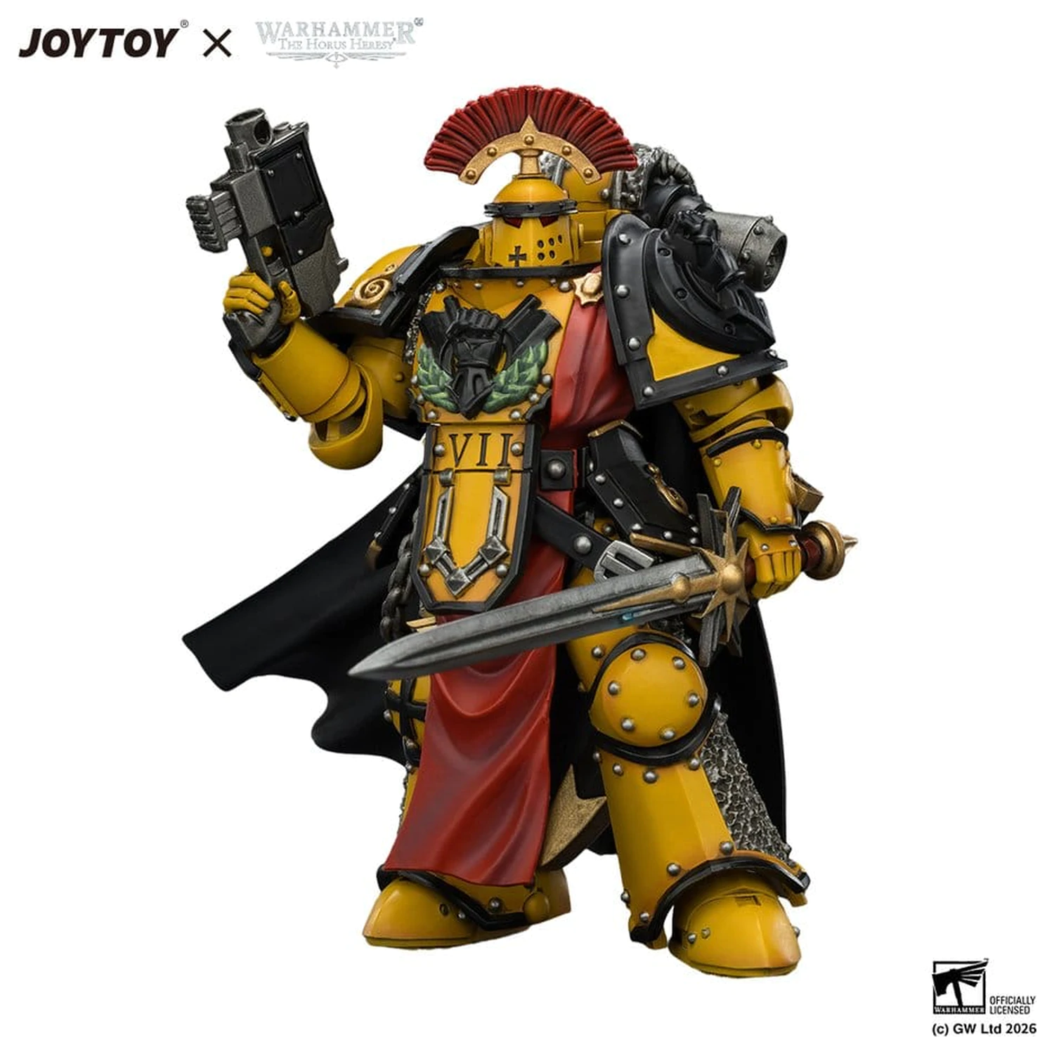 Warhammer Imperial Fists Legion Praetor in Mk III Armour akciófigura 13 cm termékfotó