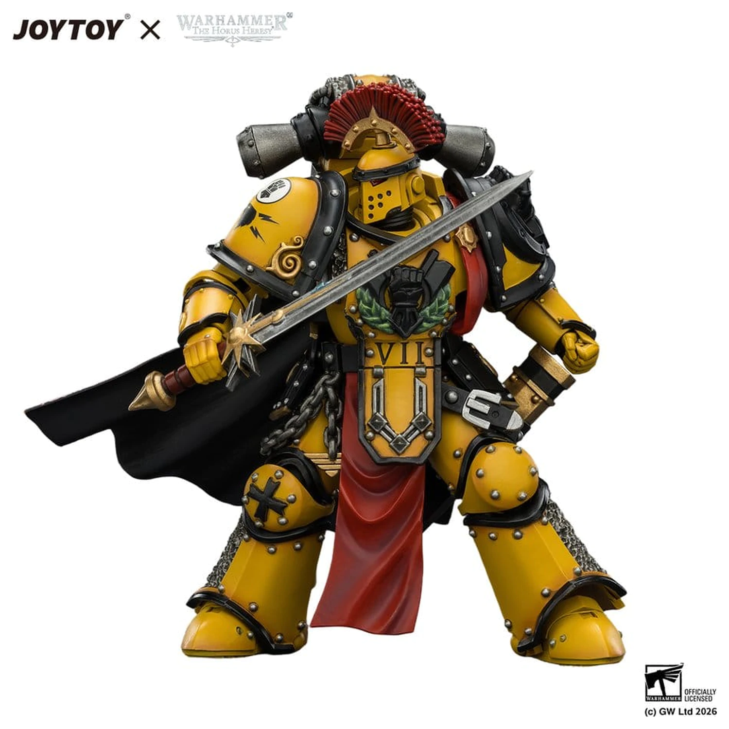 Warhammer Imperial Fists Legion Praetor in Mk III Armour akciófigura 13 cm termékfotó