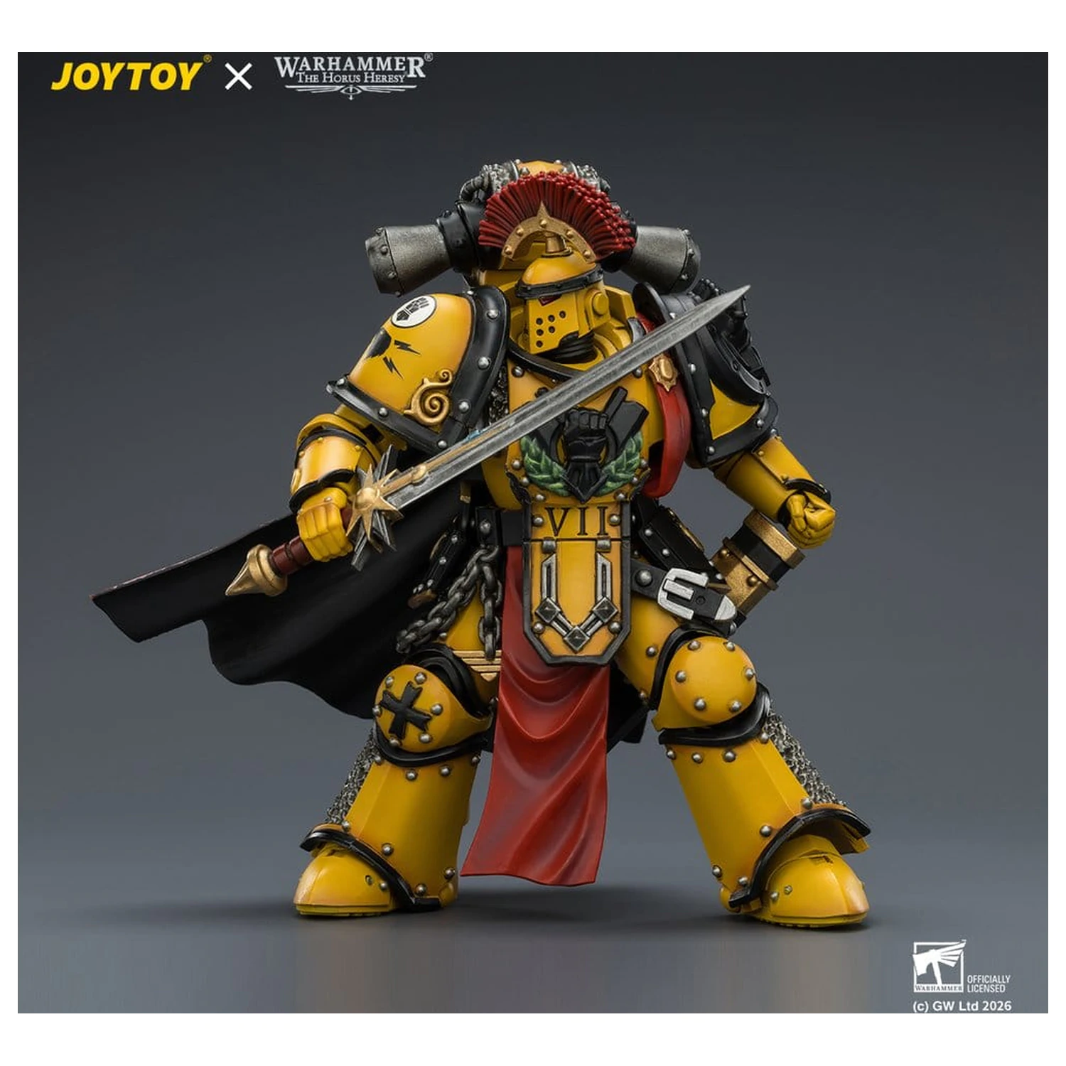 Warhammer Imperial Fists Legion Praetor in Mk III Armour akciófigura 13 cm termékfotó