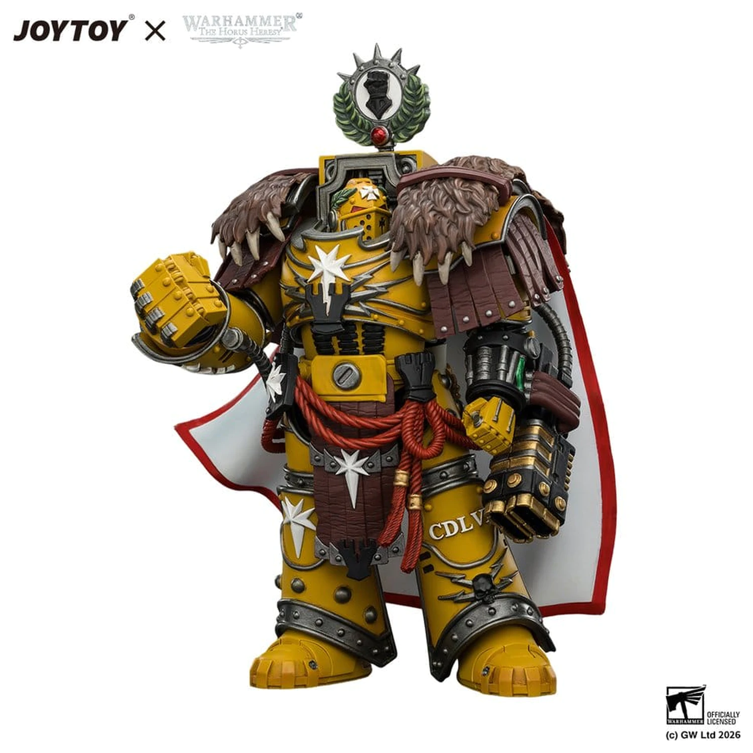 Warhammer Imperial Fists Lord Castellan Evander Garrius, The Tyrant of Cthonia akciófigura 14 cm termékfotó
