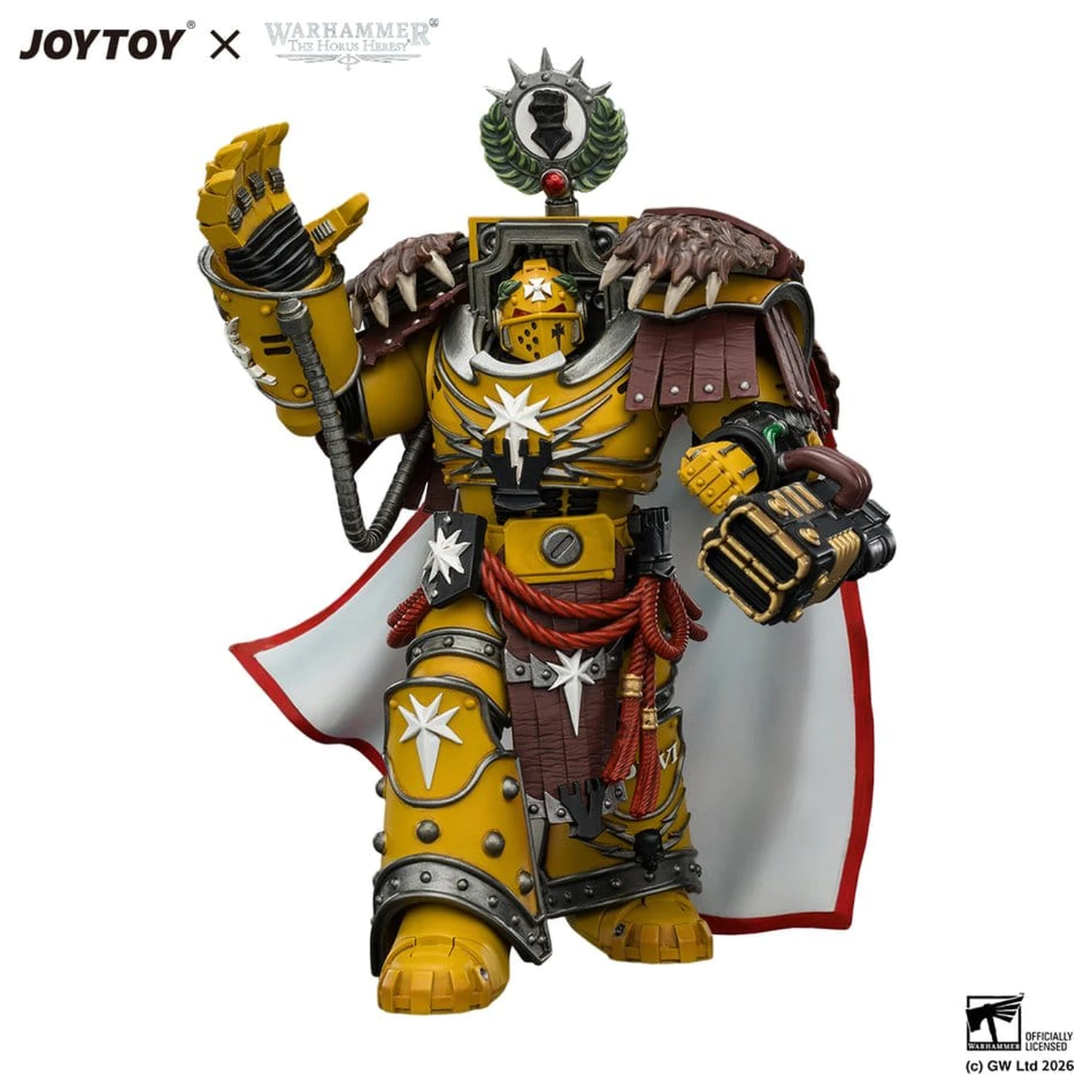 Warhammer Imperial Fists Lord Castellan Evander Garrius, The Tyrant of Cthonia akciófigura 14 cm termékfotó