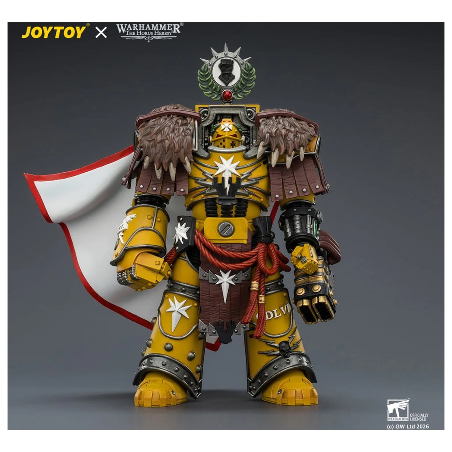 Warhammer Imperial Fists Lord Castellan Evander Garrius, The Tyrant of Cthonia akciófigura 14 cm termékfotó