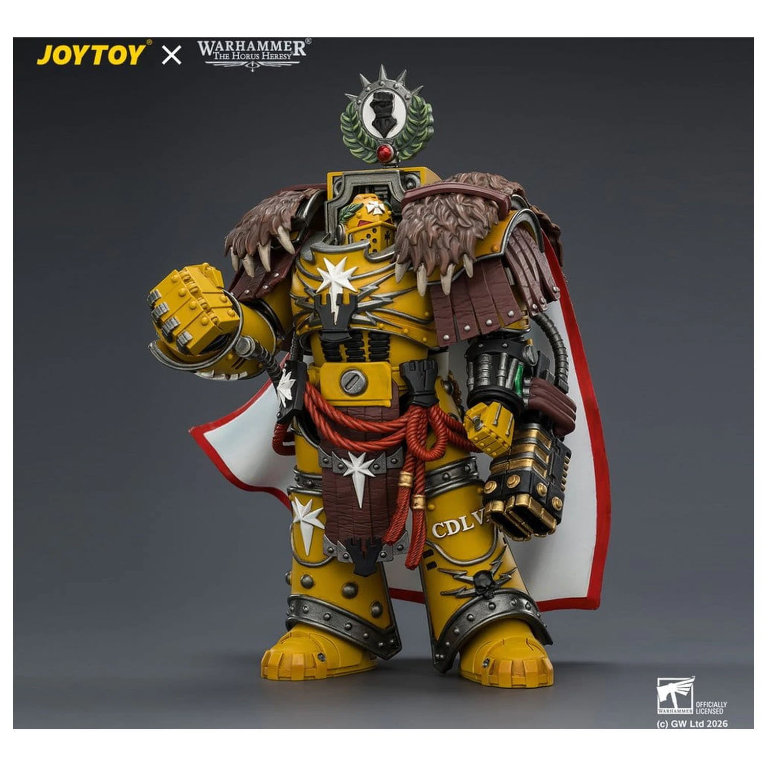 Warhammer Imperial Fists Lord Castellan Evander Garrius, The Tyrant of Cthonia akciófigura 14 cm termékfotó
