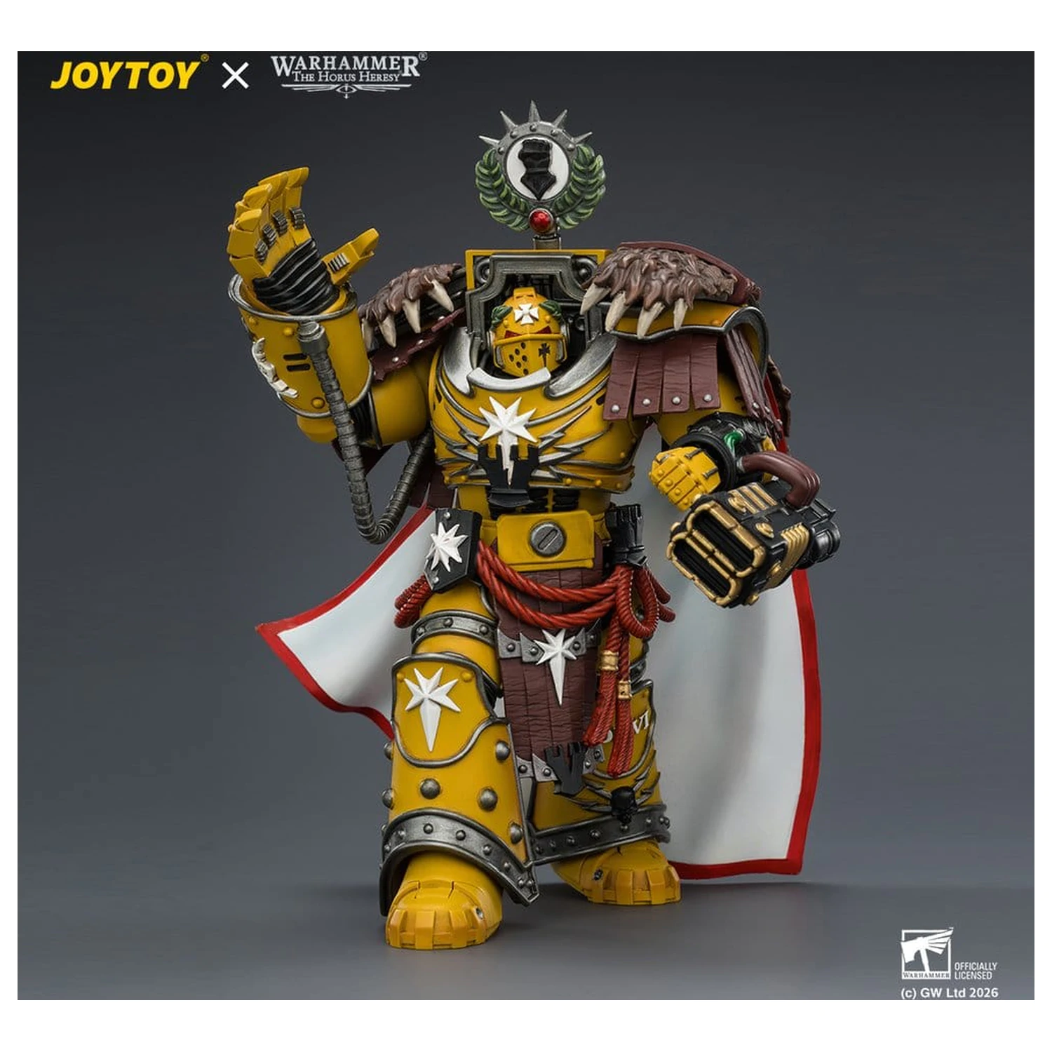 Warhammer Imperial Fists Lord Castellan Evander Garrius, The Tyrant of Cthonia akciófigura 14 cm termékfotó