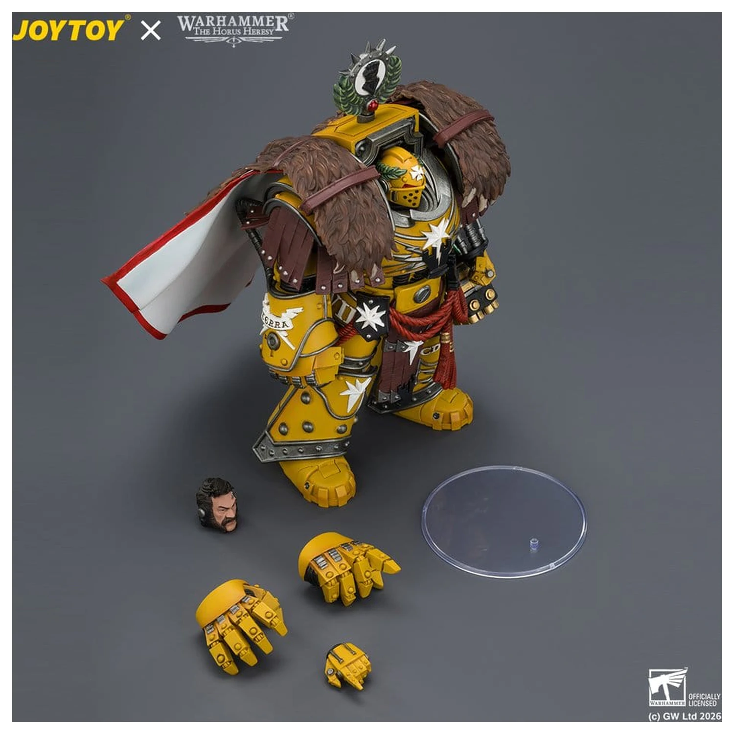 Warhammer Imperial Fists Lord Castellan Evander Garrius, The Tyrant of Cthonia akciófigura 14 cm termékfotó