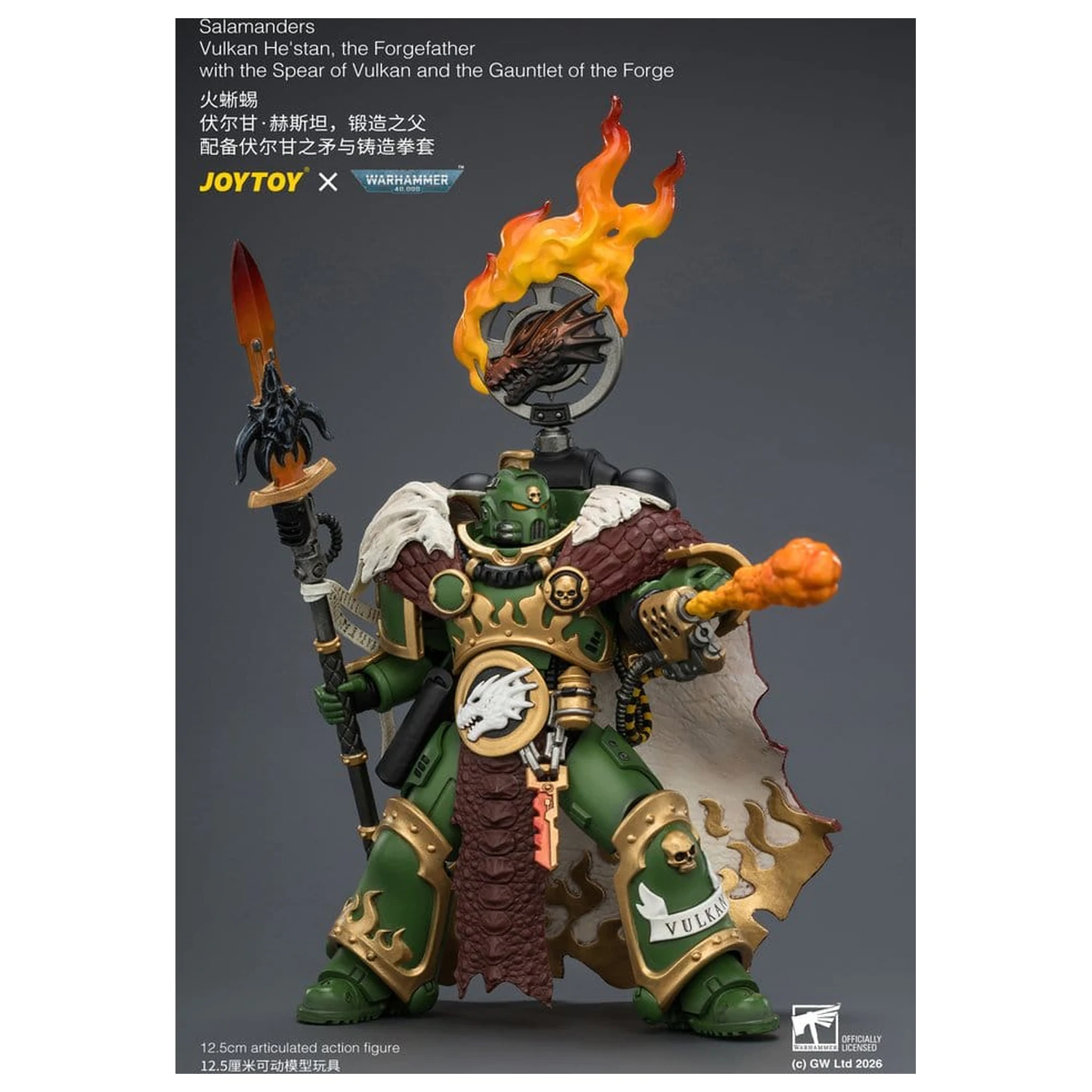 Warhammer Salamanders Vulkan He'stan, the Forgefather akciófigura 13 cm termékfotó