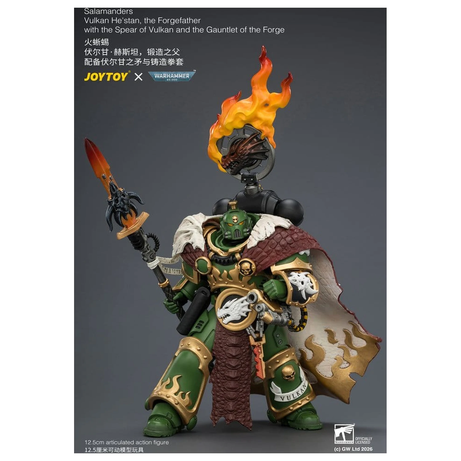 Warhammer Salamanders Vulkan He'stan, the Forgefather akciófigura 13 cm termékfotó