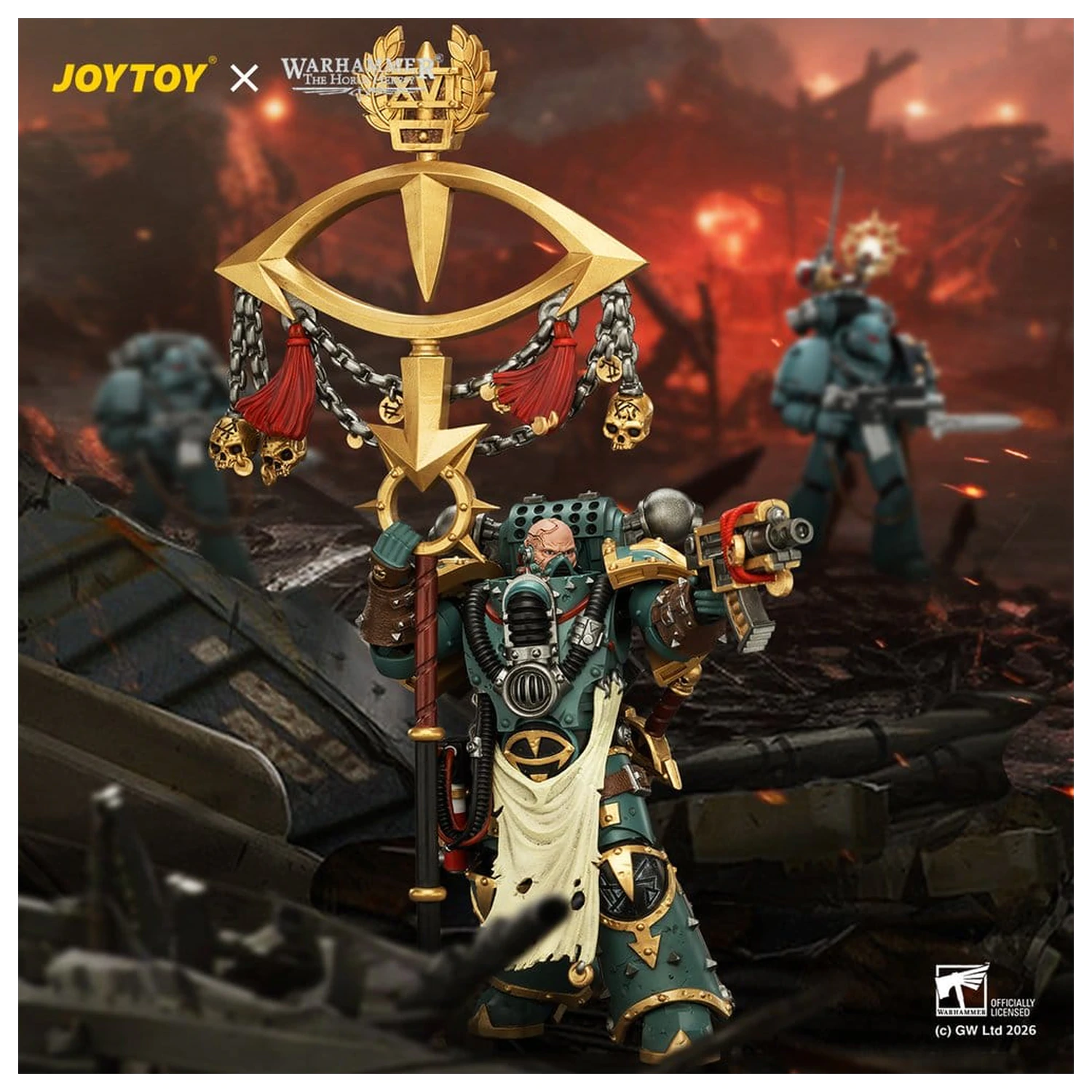 Warhammer Sons of Horus Maloghurst the Twisted, the Warmaster's Equerry akciófigura 13 cm termékfotó
