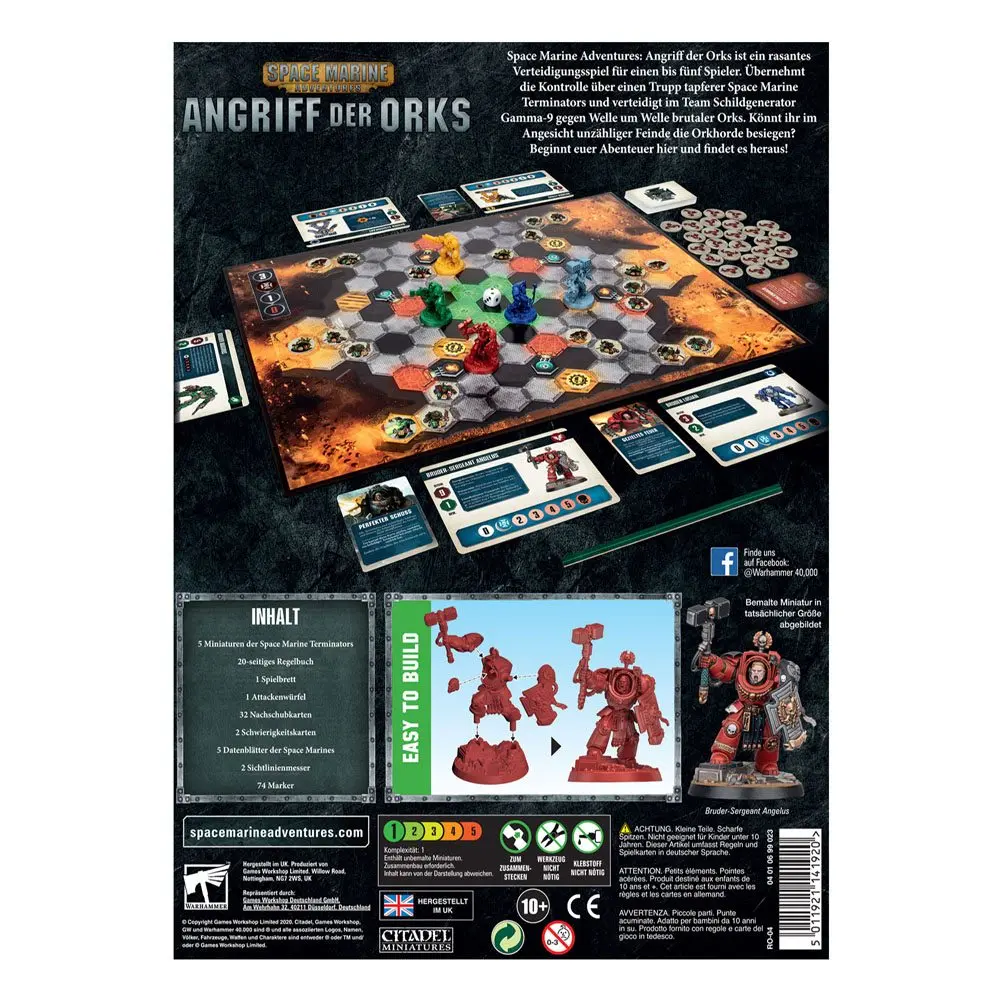 Warhammer Space Marine Adventures: Angriff der Orks Német nyelvű társasjáték termékfotó
