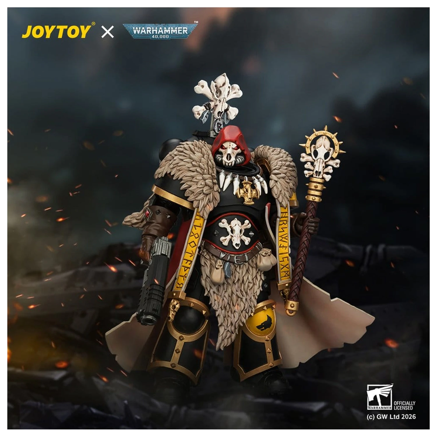 Warhammer Space Wolves Wolf Priest akciófigura 12 cm termékfotó