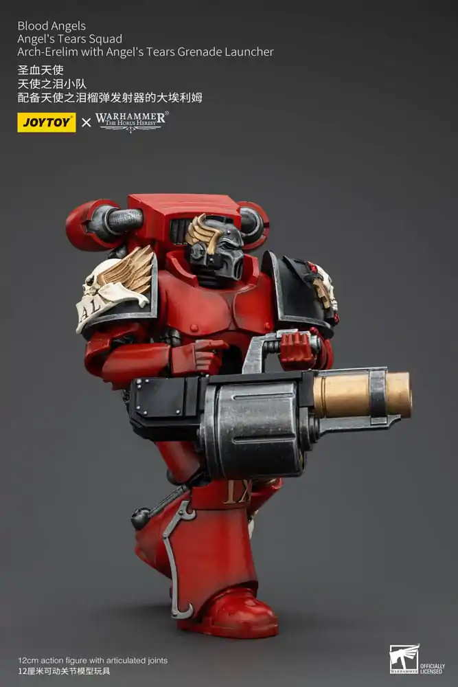 Warhammer The Horus Heresy 1/18 Blood Angels Angel's Tears Squad Arch-Erelim with Angel's Tears Grenade Launcher akciófigura 12 cm termékfotó