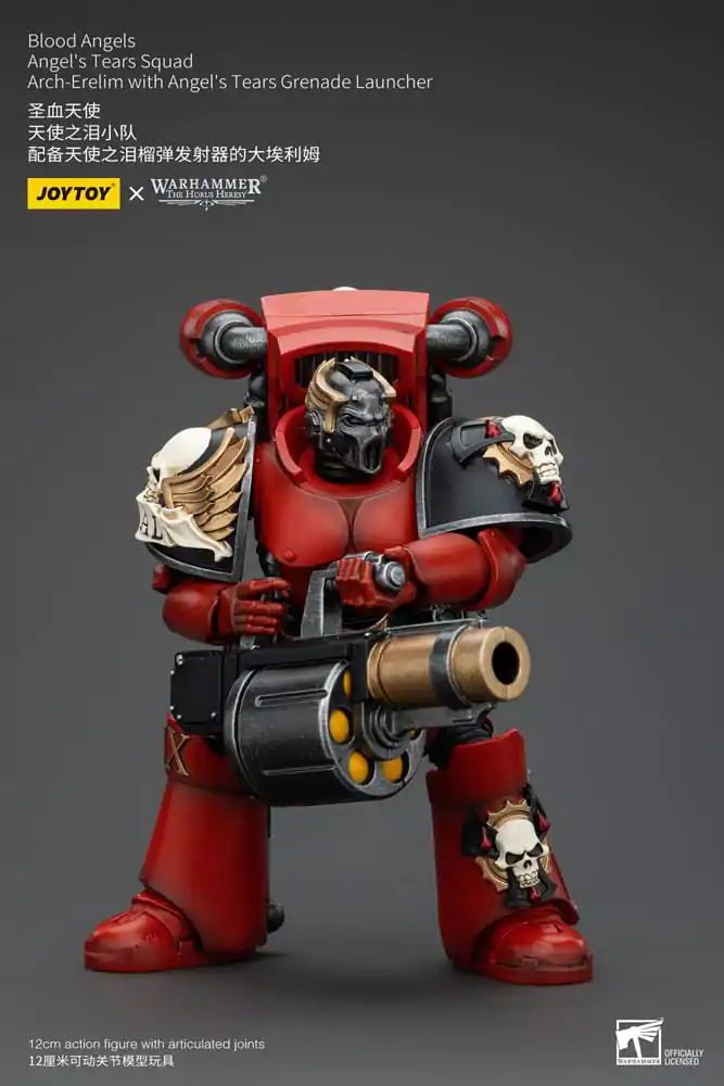 Warhammer The Horus Heresy 1/18 Blood Angels Angel's Tears Squad Arch-Erelim with Angel's Tears Grenade Launcher akciófigura 12 cm termékfotó