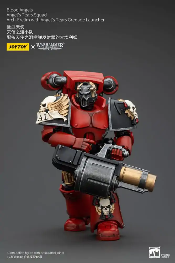 Warhammer The Horus Heresy 1/18 Blood Angels Angel's Tears Squad Arch-Erelim with Angel's Tears Grenade Launcher akciófigura 12 cm termékfotó