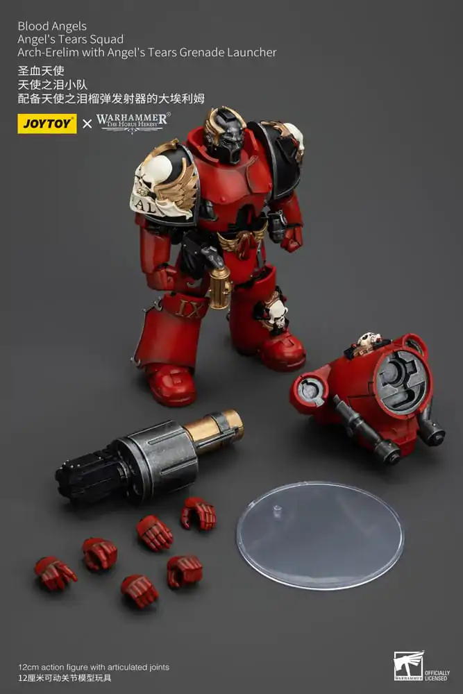 Warhammer The Horus Heresy 1/18 Blood Angels Angel's Tears Squad Arch-Erelim with Angel's Tears Grenade Launcher akciófigura 12 cm termékfotó