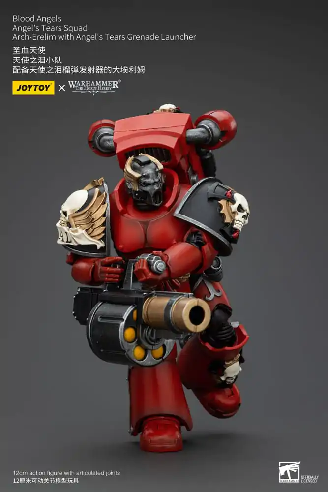 Warhammer The Horus Heresy 1/18 Blood Angels Angel's Tears Squad Arch-Erelim with Angel's Tears Grenade Launcher akciófigura 12 cm termékfotó