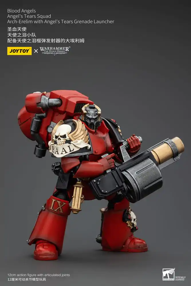 Warhammer The Horus Heresy 1/18 Blood Angels Angel's Tears Squad Arch-Erelim with Angel's Tears Grenade Launcher akciófigura 12 cm termékfotó