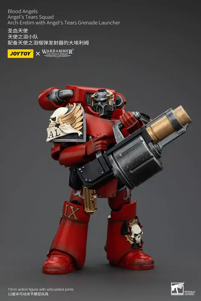 Warhammer The Horus Heresy 1/18 Blood Angels Angel's Tears Squad Arch-Erelim with Angel's Tears Grenade Launcher akciófigura 12 cm termékfotó