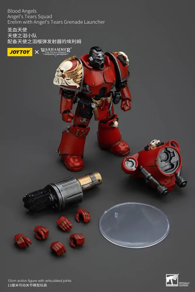 Warhammer The Horus Heresy 1/18 Blood Angels Angel's Tears Squad Erelim with Angel's Tears Grenade Launcher akciófigura 12 cm termékfotó