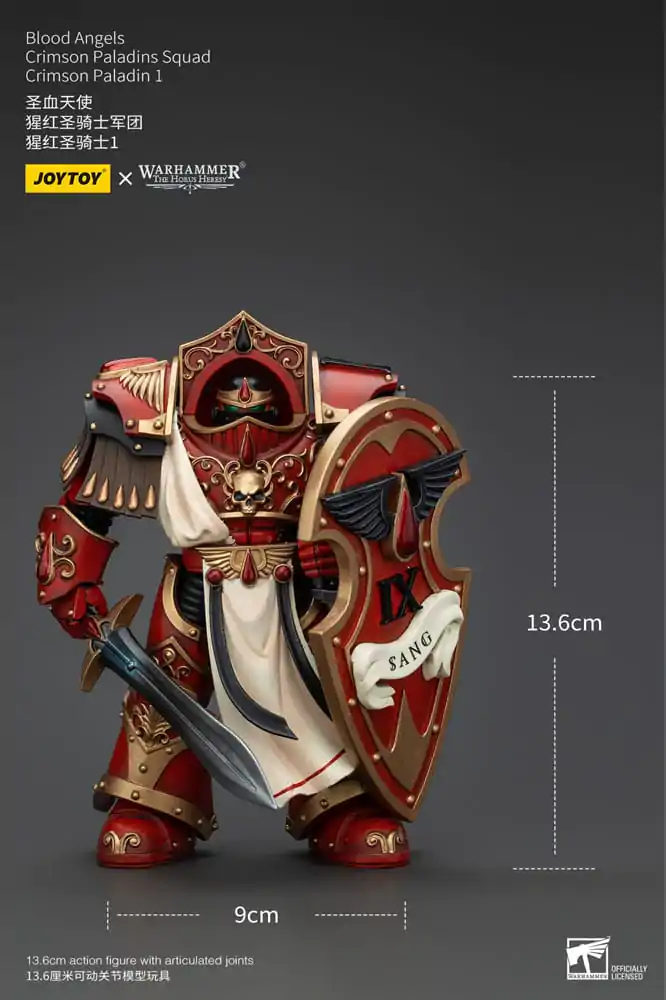 Warhammer The Horus Heresy 1/18 Blood Angels Crimson Paladins Squad Crimson Paladin 1 akciófigura 14 cm termékfotó