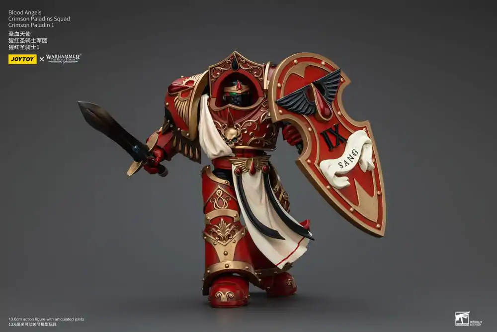 Warhammer The Horus Heresy 1/18 Blood Angels Crimson Paladins Squad Crimson Paladin 1 akciófigura 14 cm termékfotó