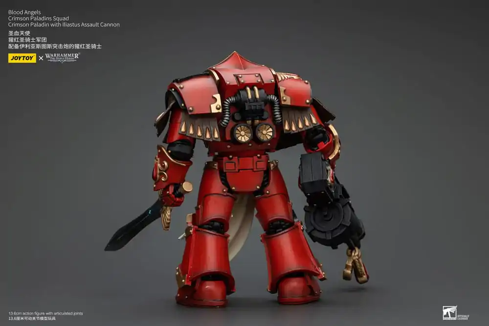 Warhammer The Horus Heresy 1/18 Blood Angels Crimson Paladins Squad Crimson Paladin with Iliastus Assault Cannon akciófigura 14 cm termékfotó