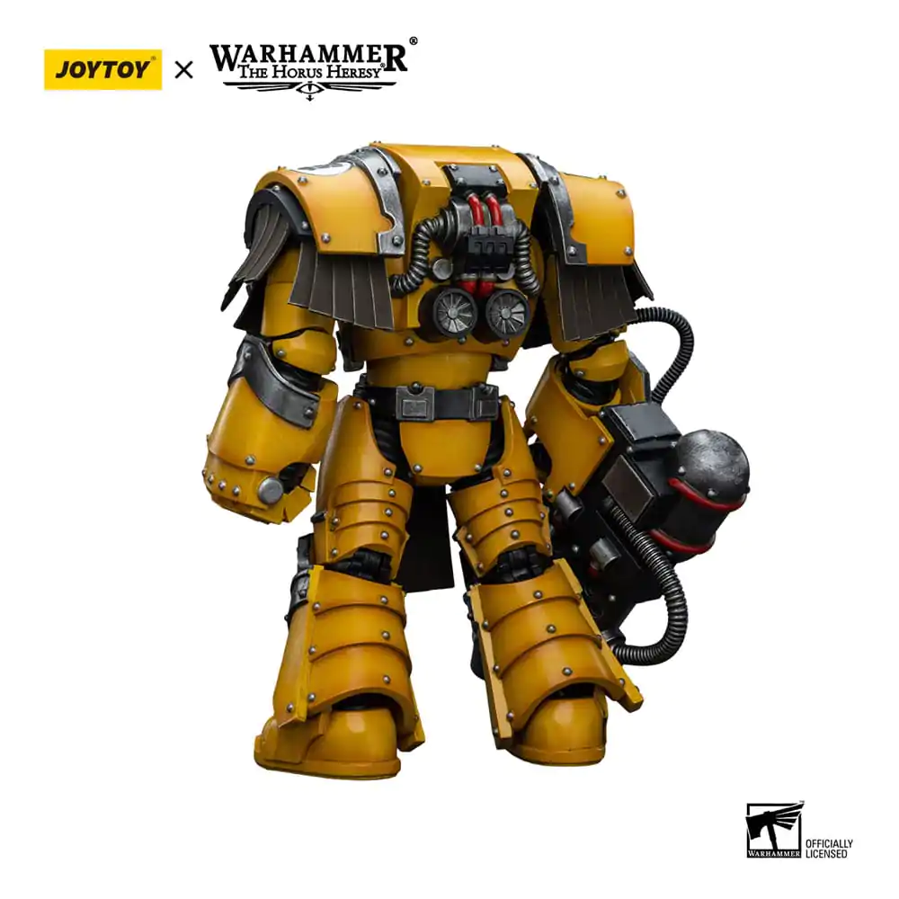 Warhammer The Horus Heresy Actionfigur 1/18 Imperial Fists Legion Cataphractii Terminator Squad Legion Cataphractii with Heavy Flamer 12 cm termékfotó