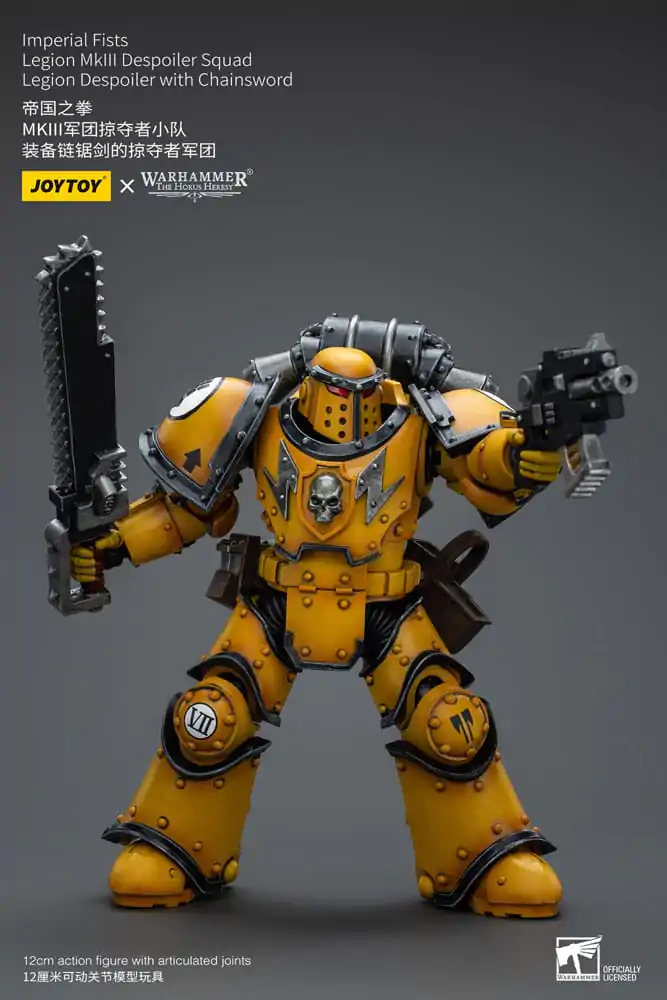 Warhammer The Horus Heresy 1/18 Imperial Fists Legion MkIII Despoiler Squad Legion Despoiler with Chainsword akciófigura 12 cm termékfotó