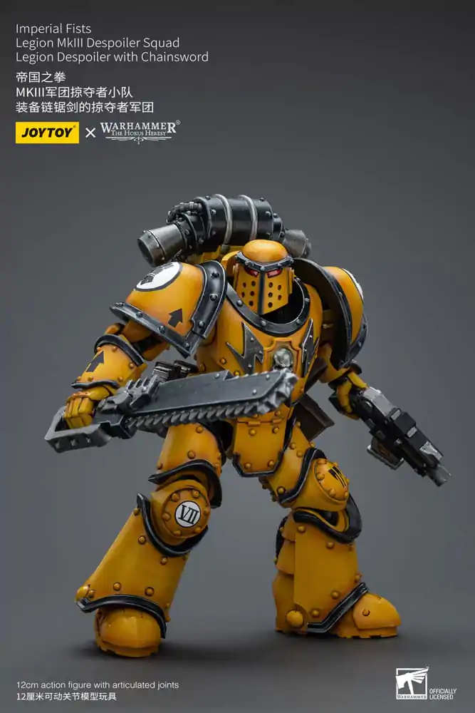 Warhammer The Horus Heresy 1/18 Imperial Fists Legion MkIII Despoiler Squad Legion Despoiler with Chainsword akciófigura 12 cm termékfotó