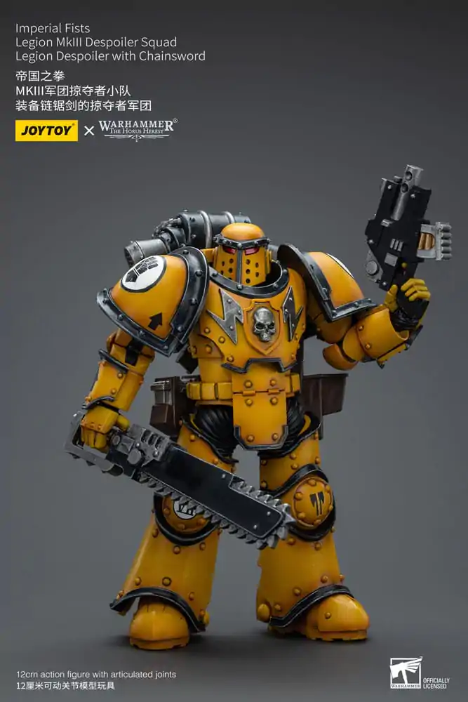 Warhammer The Horus Heresy 1/18 Imperial Fists Legion MkIII Despoiler Squad Legion Despoiler with Chainsword akciófigura 12 cm termékfotó