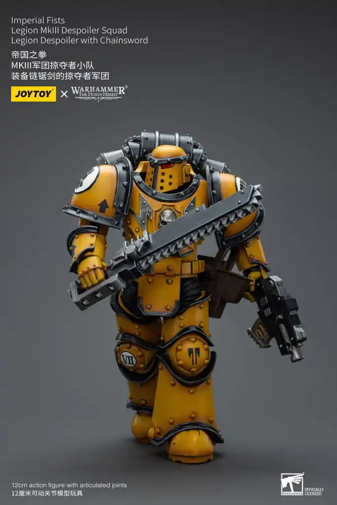 Warhammer The Horus Heresy 1/18 Imperial Fists Legion MkIII Despoiler Squad Legion Despoiler with Chainsword akciófigura 12 cm termékfotó