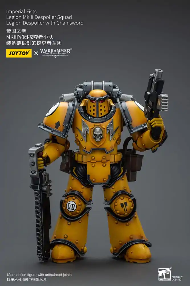 Warhammer The Horus Heresy 1/18 Imperial Fists Legion MkIII Despoiler Squad Legion Despoiler with Chainsword akciófigura 12 cm termékfotó