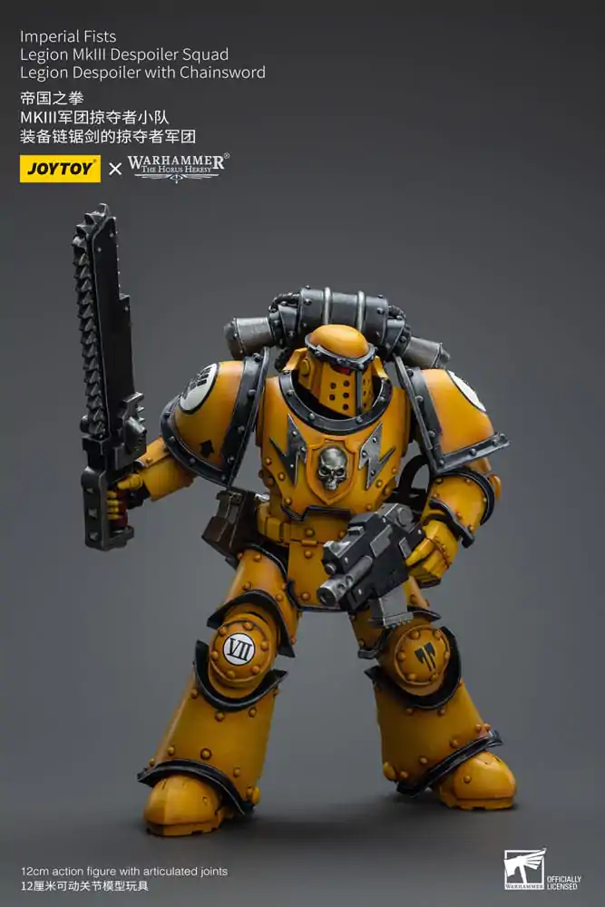 Warhammer The Horus Heresy 1/18 Imperial Fists Legion MkIII Despoiler Squad Legion Despoiler with Chainsword akciófigura 12 cm termékfotó