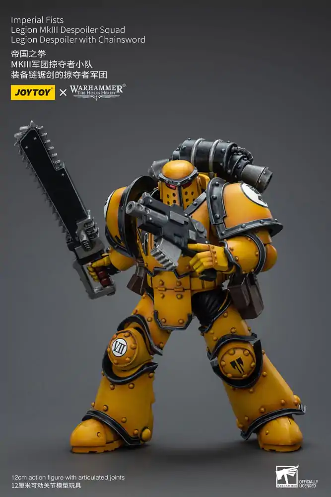 Warhammer The Horus Heresy 1/18 Imperial Fists Legion MkIII Despoiler Squad Legion Despoiler with Chainsword akciófigura 12 cm termékfotó