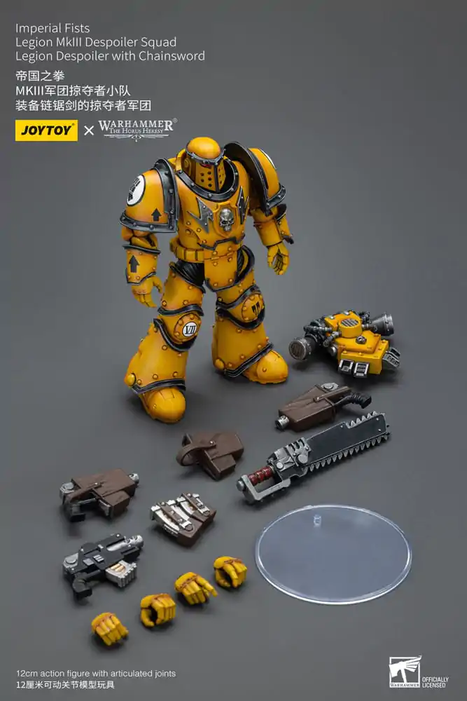 Warhammer The Horus Heresy 1/18 Imperial Fists Legion MkIII Despoiler Squad Legion Despoiler with Chainsword akciófigura 12 cm termékfotó