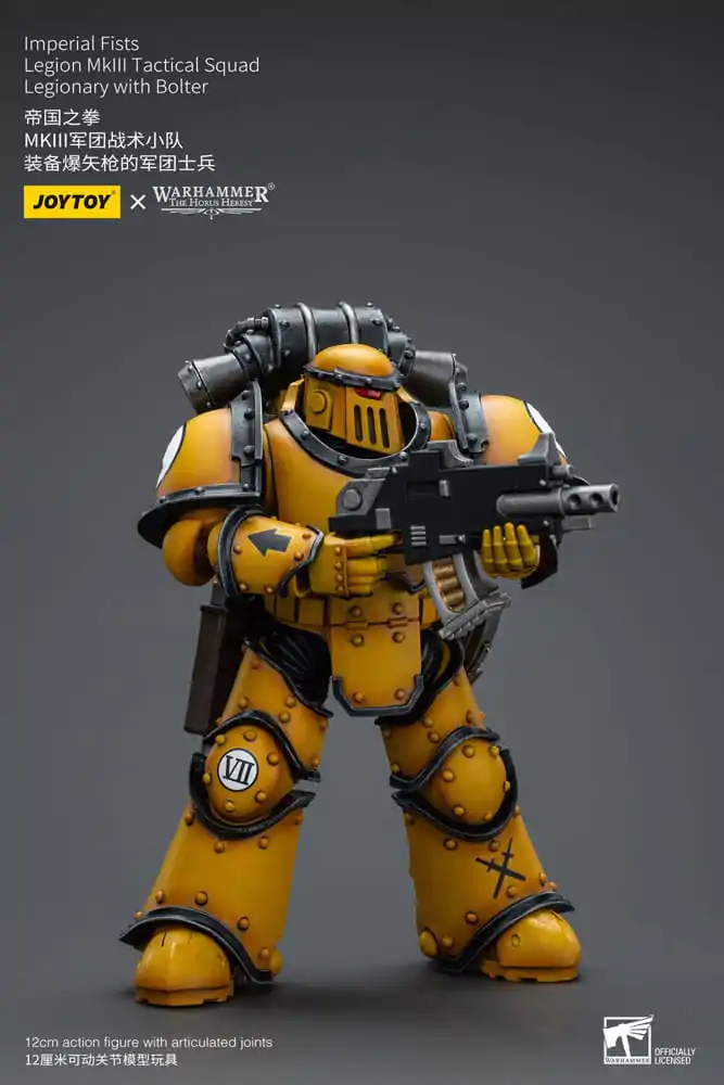 Warhammer The Horus Heresy 1/18 Imperial Fists Legion MkIII Tactical Squad Legionary with Bolter akciófigura 12 cm termékfotó