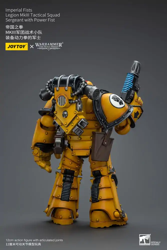 Warhammer The Horus Heresy 1/18 Imperial Fists Legion MkIII Tactical Squad Sergeant with Power Fist akciófigura 12 cm termékfotó