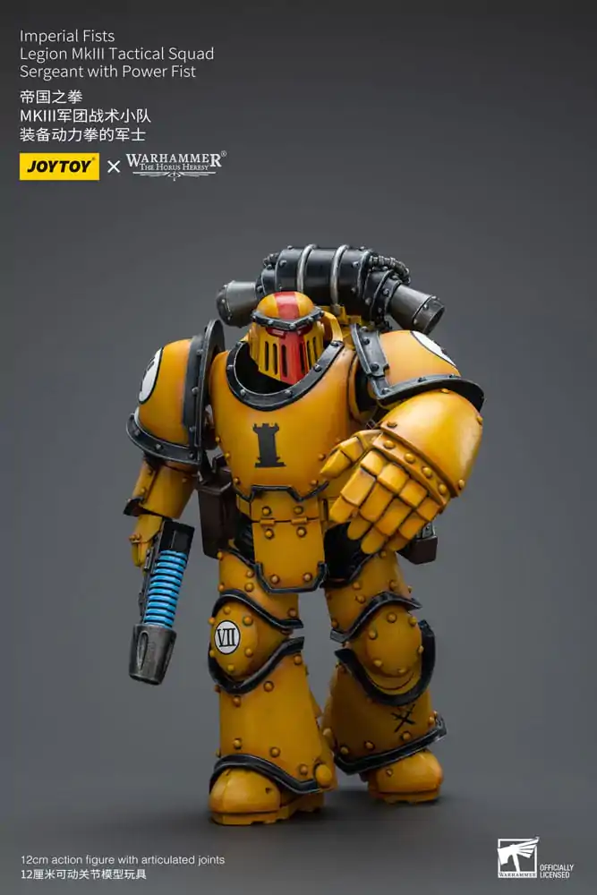 Warhammer The Horus Heresy 1/18 Imperial Fists Legion MkIII Tactical Squad Sergeant with Power Fist akciófigura 12 cm termékfotó