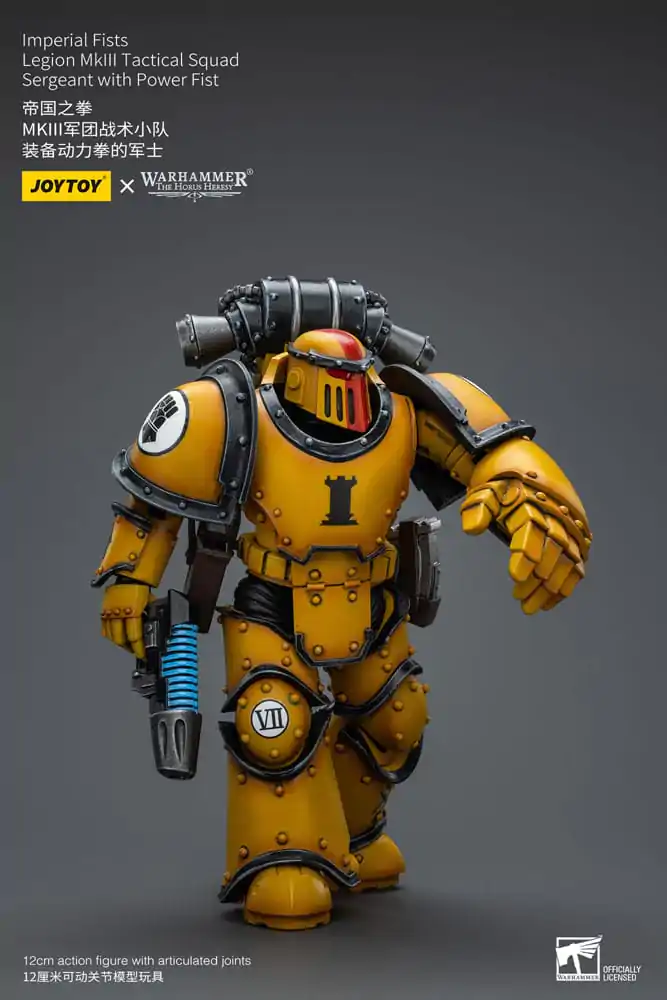 Warhammer The Horus Heresy 1/18 Imperial Fists Legion MkIII Tactical Squad Sergeant with Power Fist akciófigura 12 cm termékfotó