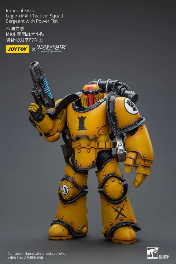 Warhammer The Horus Heresy 1/18 Imperial Fists Legion MkIII Tactical Squad Sergeant with Power Fist akciófigura 12 cm termékfotó