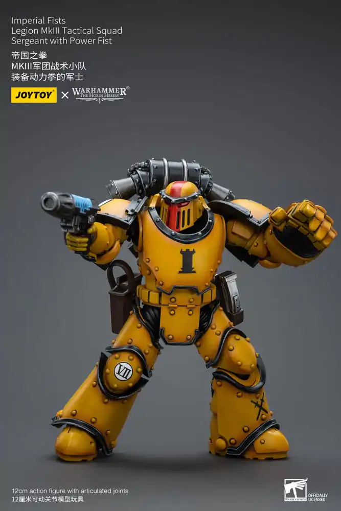 Warhammer The Horus Heresy 1/18 Imperial Fists Legion MkIII Tactical Squad Sergeant with Power Fist akciófigura 12 cm termékfotó