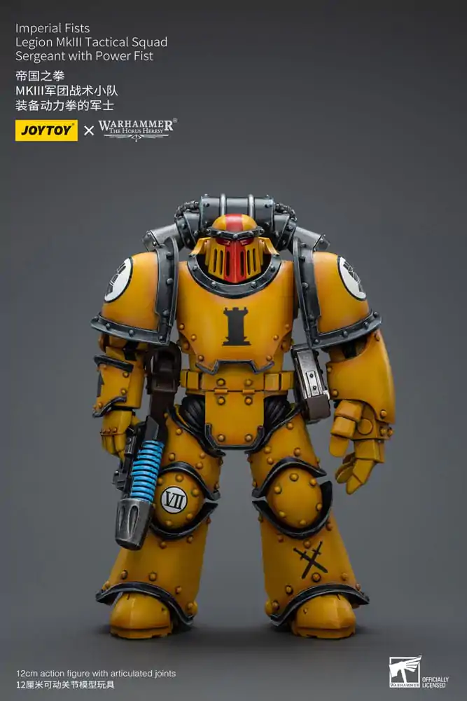 Warhammer The Horus Heresy 1/18 Imperial Fists Legion MkIII Tactical Squad Sergeant with Power Fist akciófigura 12 cm termékfotó