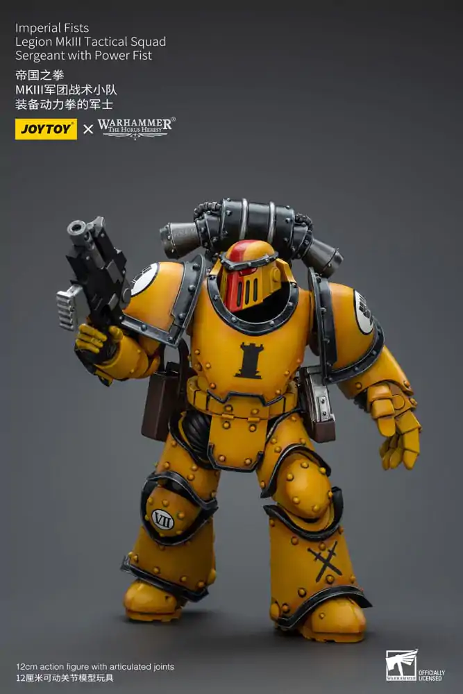 Warhammer The Horus Heresy 1/18 Imperial Fists Legion MkIII Tactical Squad Sergeant with Power Fist akciófigura 12 cm termékfotó