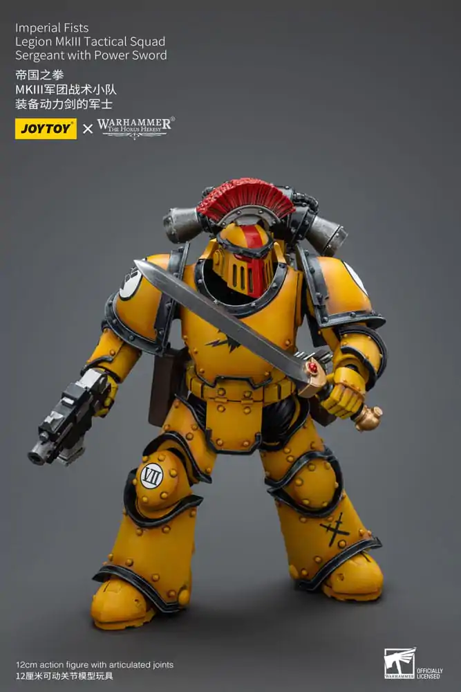 Warhammer The Horus Heresy Actionfigur 1/18 Imperial Fists Legion MkIII Tactical Squad Sergeant with Power Sword 12 cm termékfotó