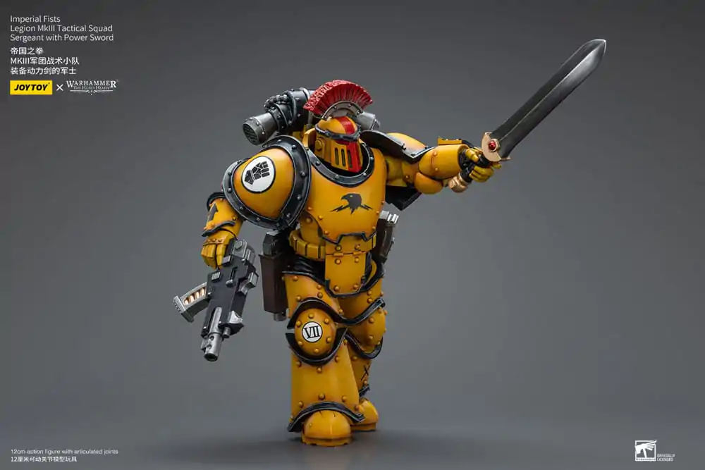 Warhammer The Horus Heresy Actionfigur 1/18 Imperial Fists Legion MkIII Tactical Squad Sergeant with Power Sword 12 cm termékfotó