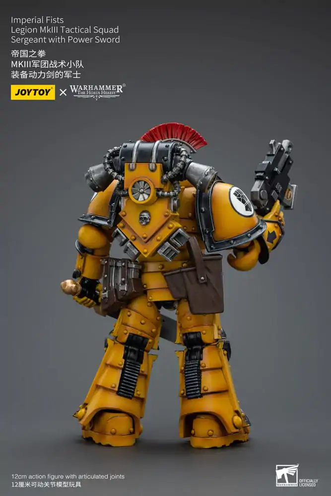 Warhammer The Horus Heresy Actionfigur 1/18 Imperial Fists Legion MkIII Tactical Squad Sergeant with Power Sword 12 cm termékfotó