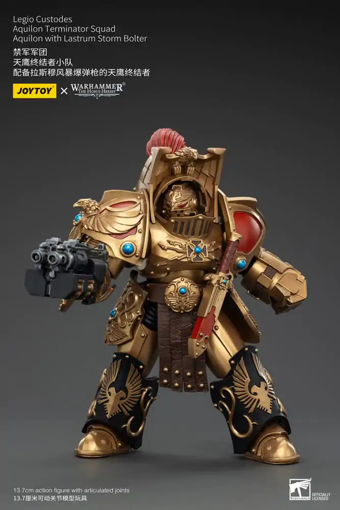 Warhammer The Horus Heresy 1/18 Legio Custodes Aquilon Terminator Squad Aquilon with Lastrum Storm Bolter akciófigura 14 cm termékfotó