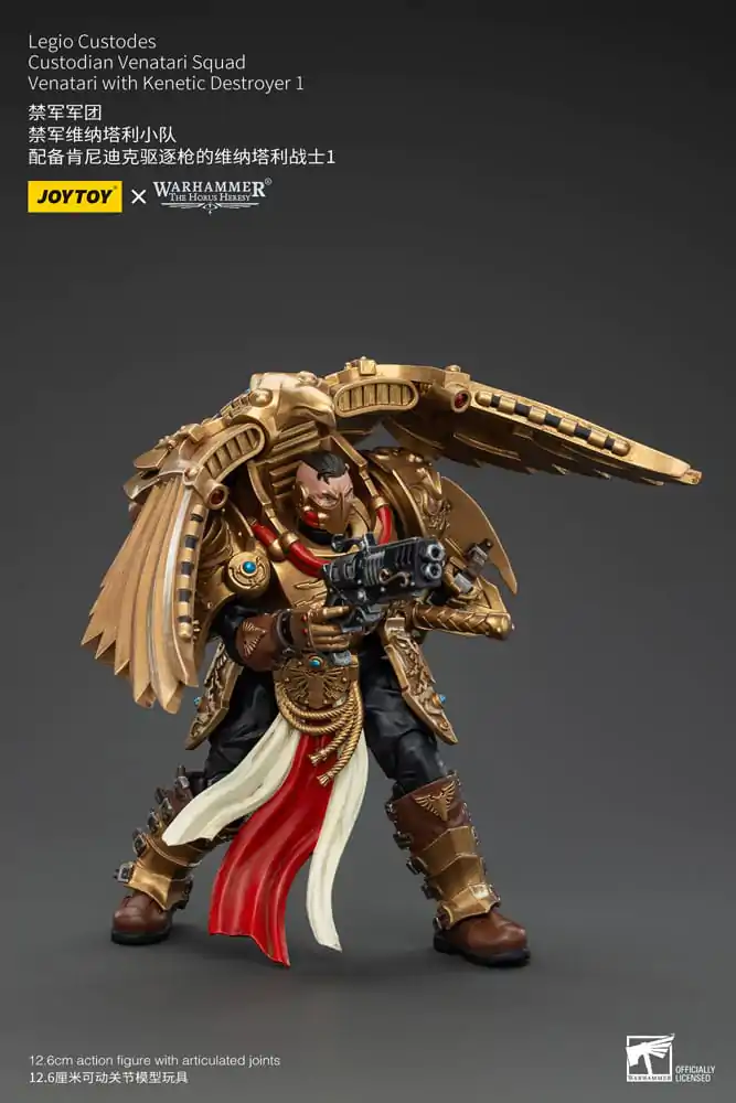 Warhammer The Horus Heresy 1/18 Legio Custodes Custodian Venatari Squad Venatari with Kenetic Destroyer 1 akciófigura 13 cm termékfotó